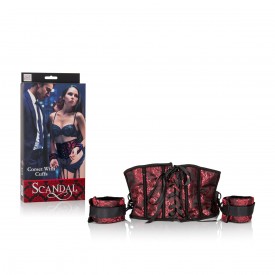 Корсет с наручниками Scandal Corset with Cuffs