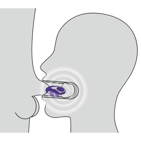 Фиолетовый вибратор для усиления ощущений от оральных ласк Blowjob